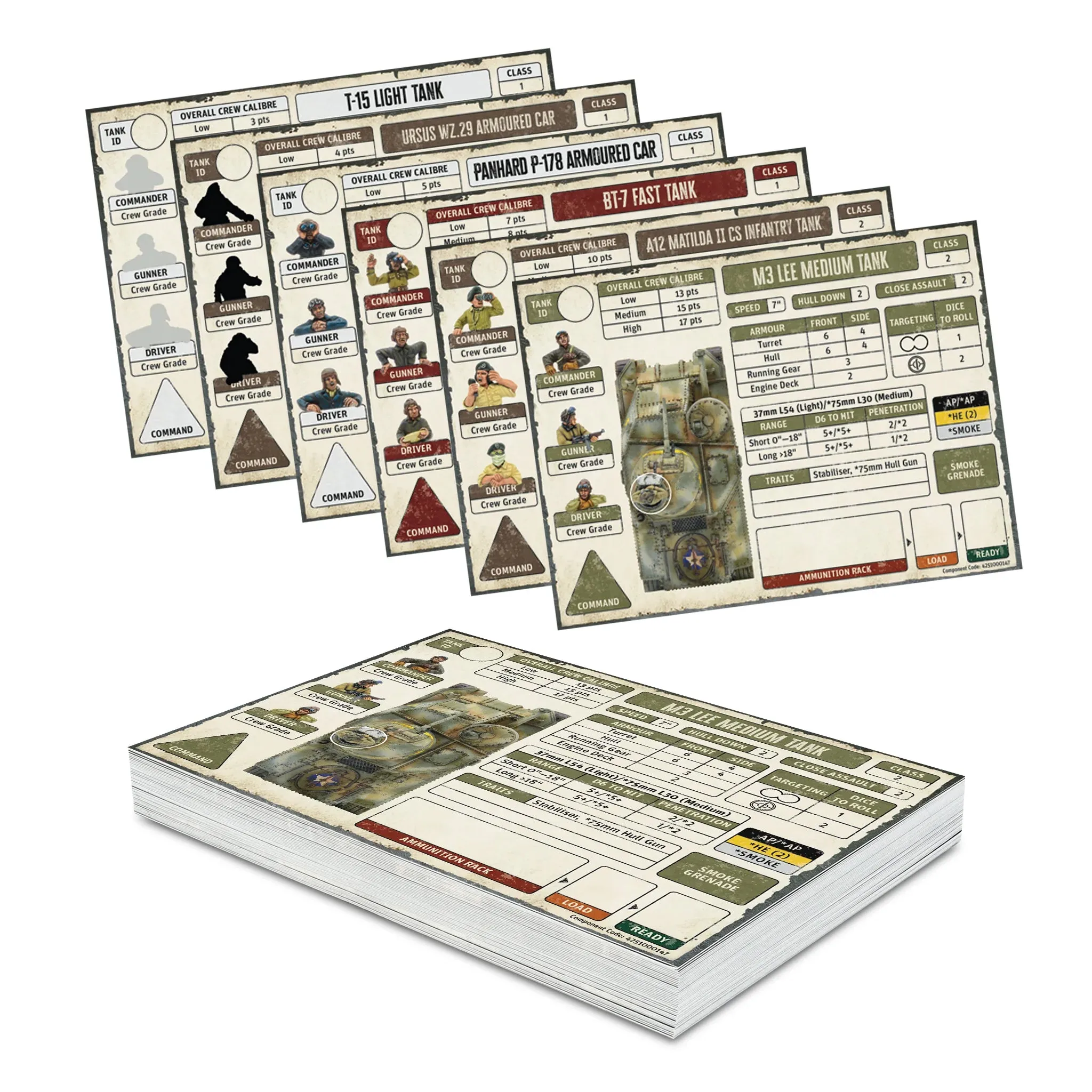 Achtung Panzer! - Allies Datacards