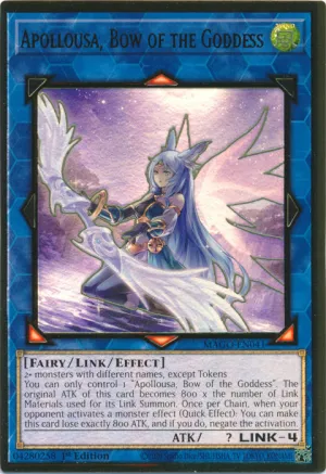 Apollousa, Bow of the Goddess (Alternate Art) - MAGO-EN041 - Premium Gold Rare - 1st Edition
