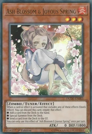 Ash Blossom & Joyous Spring - DUDE-EN003 - Ultra Rare - 1st Edition