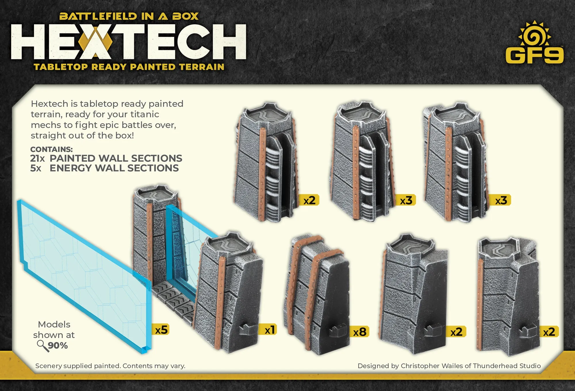 Battlefield in a Box - Hextech - Trinity City: 26ct Blue/Grey Energy Walls
