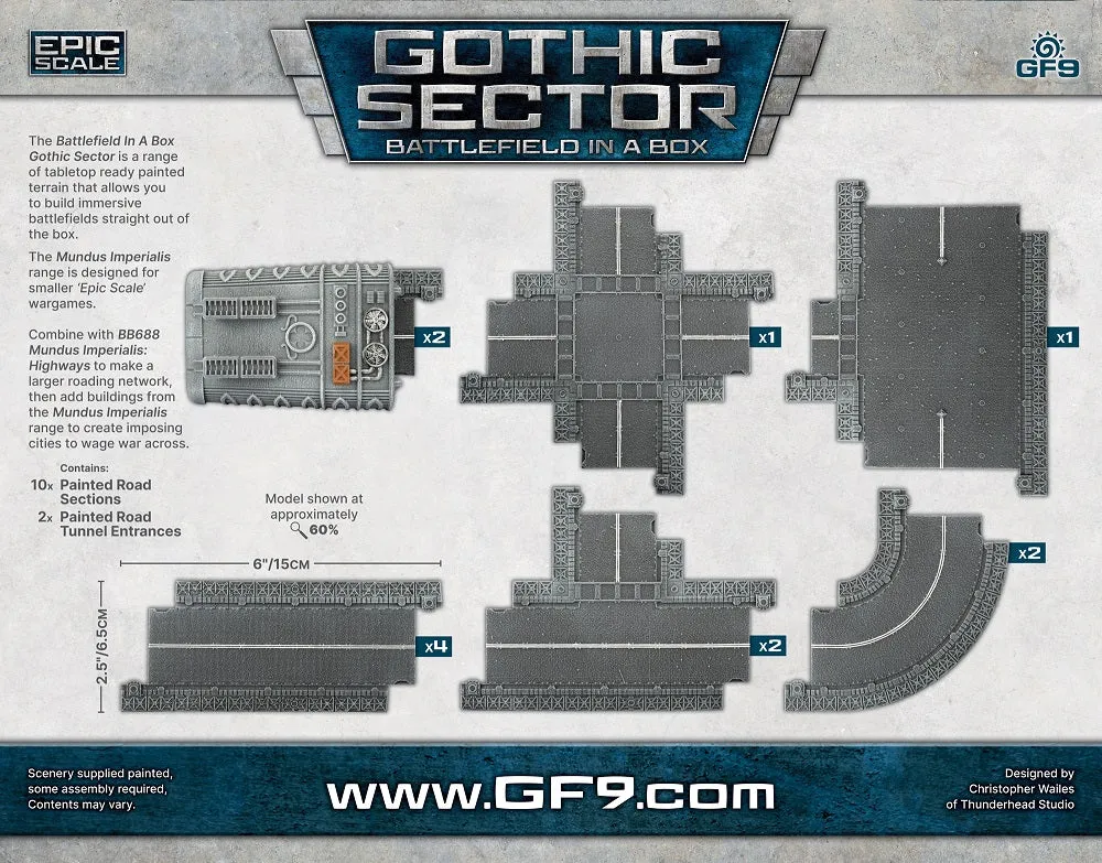 Battlefield in a Box - Mundus Imperialis - Roads 12ct