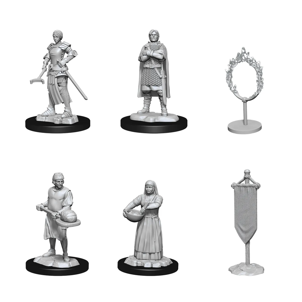Castle: Kingdom Retainers - Wizkids Deep Cuts Unpainted Minis