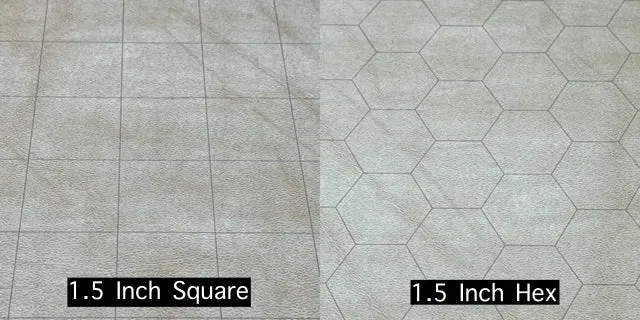Chessex - Reversible Battlemat 1" Squares & Hexes - 23.5"x26" (CHX96257)