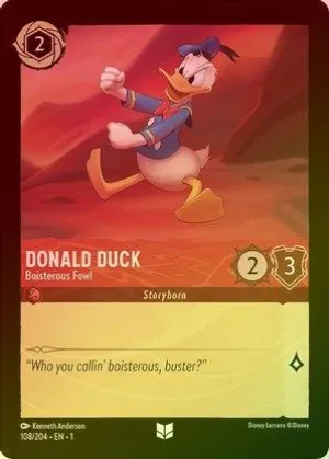 Donald Duck (Boisterous Fowl) - 108/204 - Uncommon (Foil)