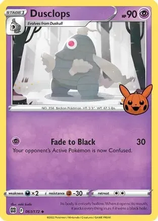 Dusclops - 61/172 - Promo (Trick or Trade BOOster Bundle)