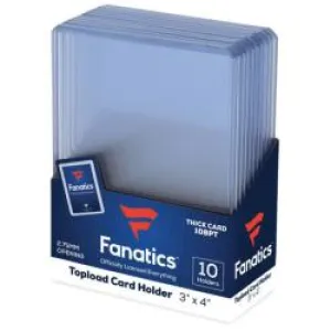 Fanatics - 10ct Topload Card Holder - 108pt 3"x4"