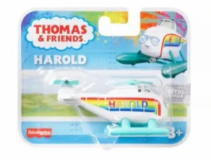 Fisher-Price Thomas & Friends Trackmaster Push Along Small Engine Harold With Rainbow Colours