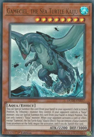 Gameciel, the Sea Turtle Kaiju - DUDE-EN037 - Ultra Rare - 1st Edition