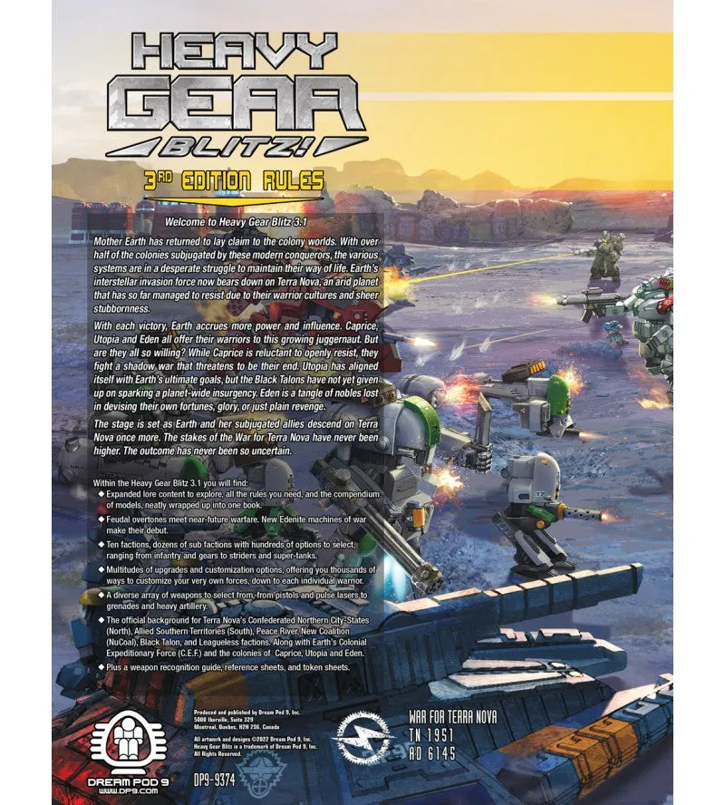 Heavy Gear: Blitz! - 3rd Edition Rulebook - Full Sized v3.1 (SC)
