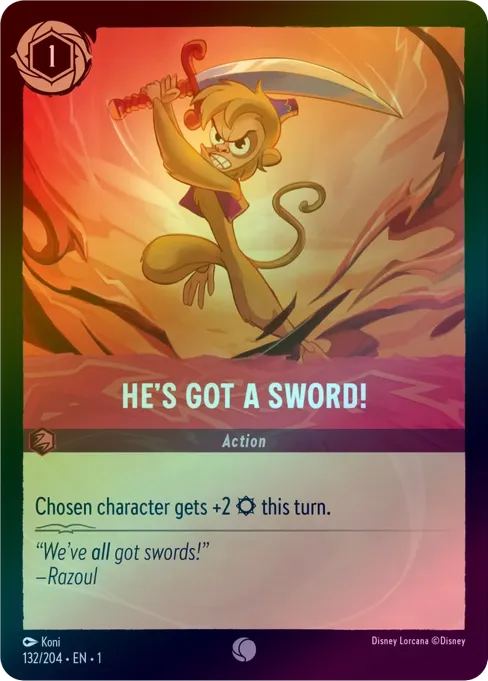 He's Got A Sword! - 132/204 - Common (Foil)