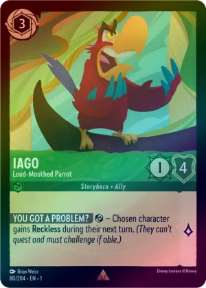 Iago (Loud-Mouthed Parrot) - 80/204 - Rare (Foil)