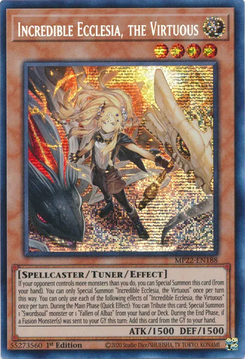Incredible Ecclesia, the Virtuous - MP22-EN188 - Prismatic Secret Rare - 1st Edition