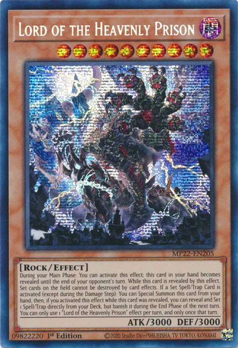 Lord of the Heavenly Prison - MP22-EN205 - Prismatic Secret Rare - 1st Edition