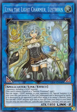 Lyna the Light Charmer, Lustrous - LIOV-EN049 - Super Rare - 1st Edition