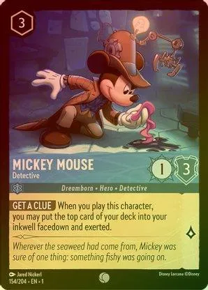 Mickey Mouse (Detective) - 154/204 - Common (Foil)