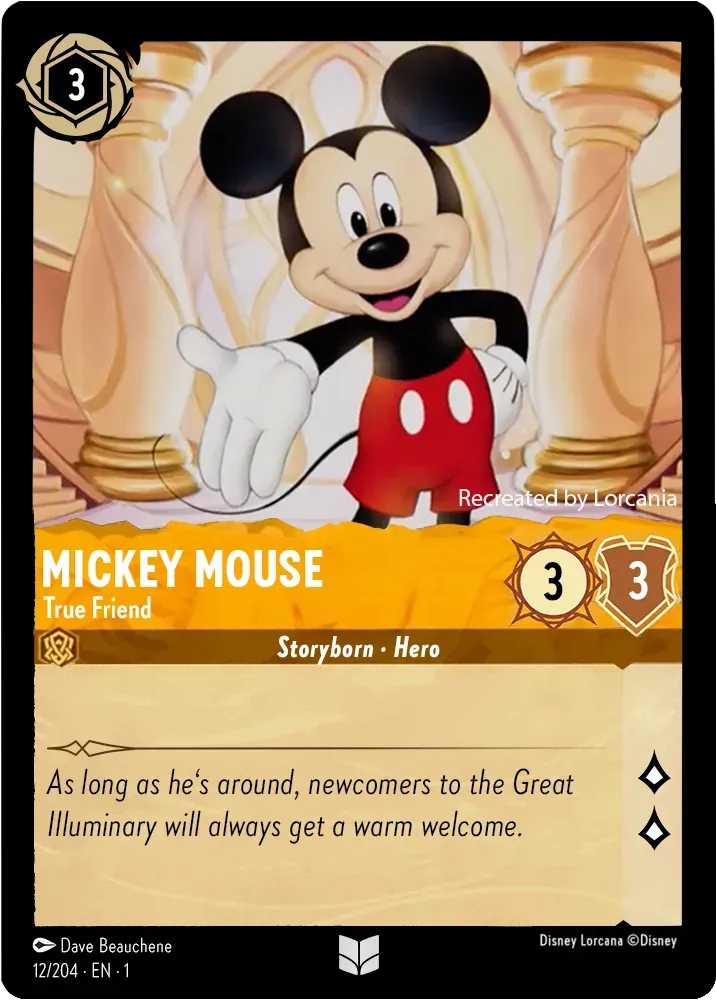 Mickey Mouse (True Friend) - 12/204 - Uncommon