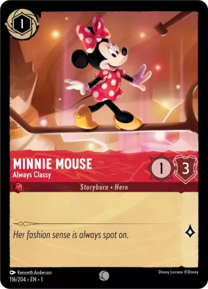 Minnie Mouse (Always Classy) - 116/204 - Common