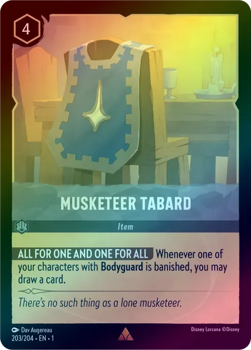 Musketeer Tabard - 203/204 - Rare (Foil)