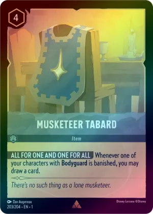 Musketeer Tabard - 203/204 - Rare (Foil)