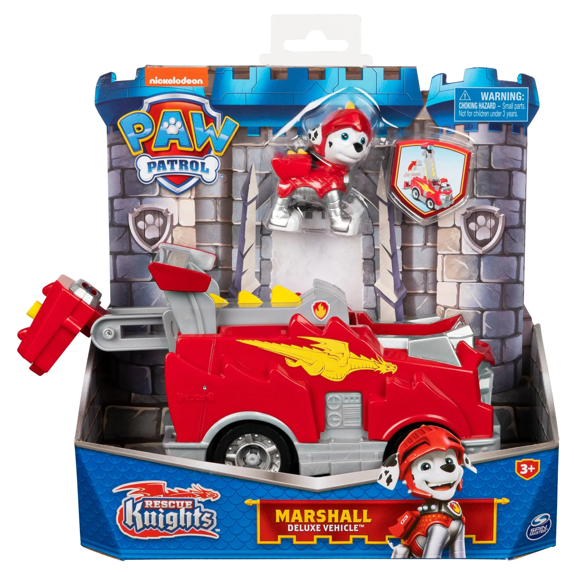 PAW Patrol Rescue Knights Themed Deluxe Vehicles Marshall