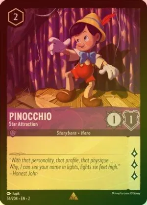 Pinocchio (Star Attraction) - 56/204 - Rare (Foil)
