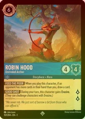 Robin Hood (Unrivaled Archer) - 157/204 - Super Rare (Foil)