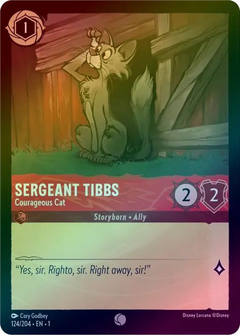 Sergeant Tibbs (Courageous Cat) - 124/204 - Common (Foil)
