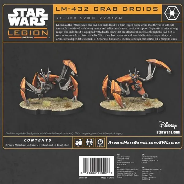 Star Wars: Legion - Separatists - LM-432 Crab Droids [SWQ134]