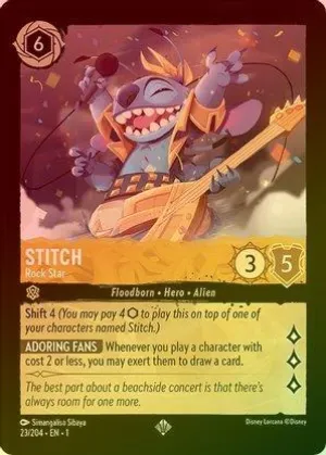 Stitch (Rock Star) - 23/204 - Super Rare (Foil)