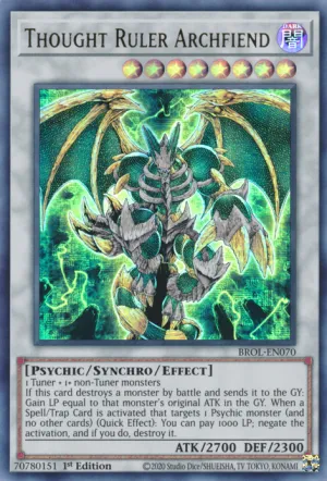 Thought Ruler Archfiend - BROL-EN070 - Ultra Rare - 1st Edition