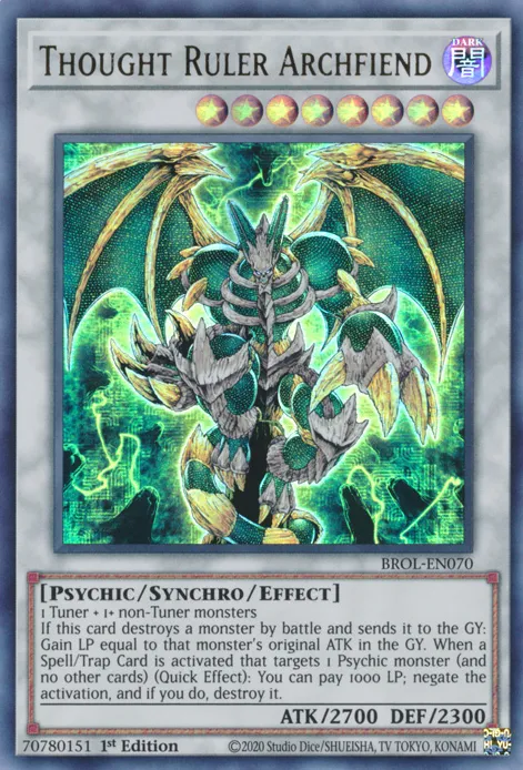 Thought Ruler Archfiend - BROL-EN070 - Ultra Rare - 1st Edition