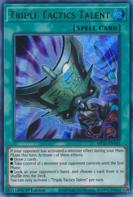 Triple Tactics Talent - MP21-EN143 - Ultra Rare - 1st Edition